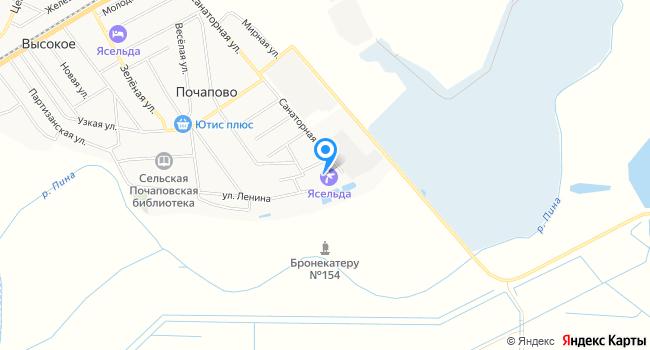 Санаторий Ясельда на карте