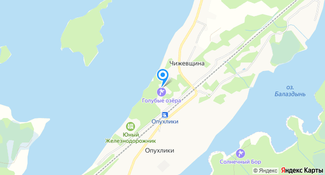 Санаторий Голубые озера на карте
