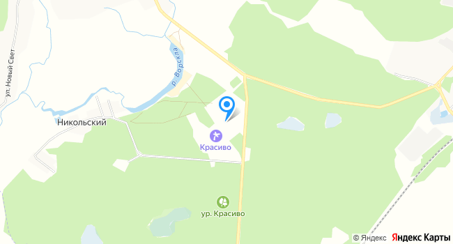 Санаторий Красиво на карте