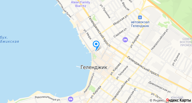 Пансионат Геленджик на карте