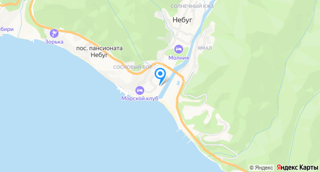 Пансионат Черноморье на карте