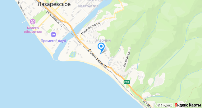 Санаторий Лазаревское на карте