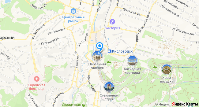 Санаторий Нарзан на карте