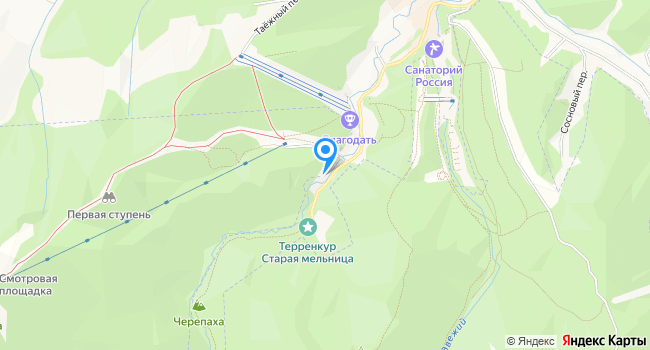 Отель На камушках на карте
