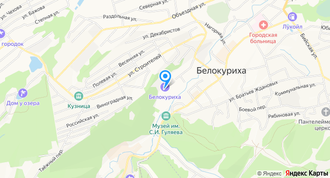 Санаторий Белокуриха на карте