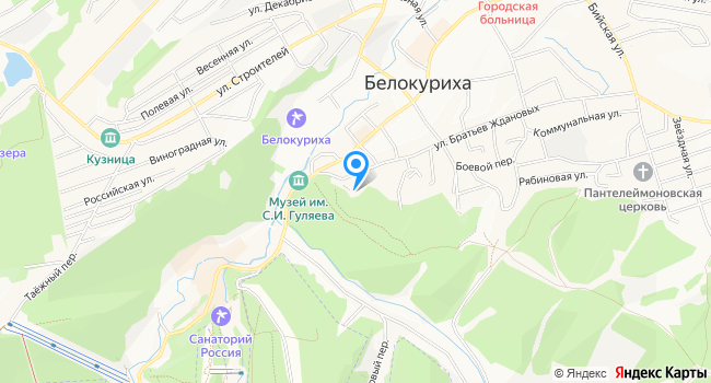 Санаторий Родник Алтая на карте
