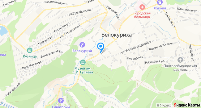 Санаторий Беловодье на карте